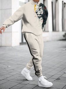 En stock: Conjunto deportivo de invierno de fábrica, 100% algodón, sudadera con capucha, pantalón de manga larga, corte recto, combinación de colores, talla grande. - Product Image 6