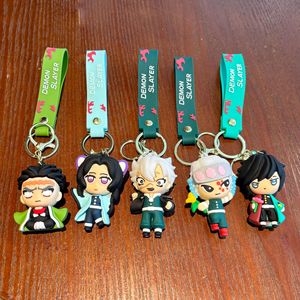 Porte-clés en plastique Demon Slayer (Kimetsu no Yaiba) transfrontalier, figurine You Beans, pendentif pour sac à dos, mignon Charcoal Lang, petits cadeaux - Product Image 1