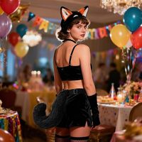 Nouvelle Queue de Renard/Loup en Fausse Fourrure pour Accessoires de Déguisement de Fête, Halloween et Style Quotidien