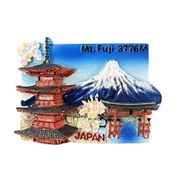 Aimants de réfrigérateur personnalisés voyage Japon Mont Fuji 5ème pagode à cinq étages Décoration cadeau Villages souvenirs Aimant 3D