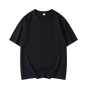 เสื้อยืดคอตตอนหนาน้ำหนักมากสำหรับผู้ชาย แบบสั่งทำพิเศษ 26S เส้นด้ายคู่ ปักโลโก้ตามสั่ง ทรงโอเวอร์ไซส์ แขนสั้น แฟชั่น น้ำหนัก 290 กรัม - Product Image 3