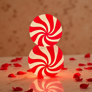 Décorations de Noël en plastique PP moulé par soufflage, bonbons personnalisés, écologiques, colorés, sculptures de bonbons, design pour l'extérieur, décorations de fêtes - Product Image 4