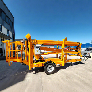 Fabrieksdirect elektrische crankarm-aanhanger gemonteerde gelede hoogwerker hydraulische hoogwerker aanhangwagen spinhoogwerker - Product Image 3