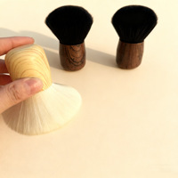 Pinceau de maquillage en forme de champignon, manche souple, poils doux, portable, pour blush, poudre, nettoyage des ongles, double usage
