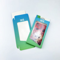 Boîtes en papier couché avec logo personnalisé en promotion à durée limitée pour étuis de téléphone portable avec trou de suspension