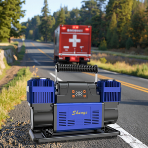 Manufacture 300L/Min Double Cylinder 12V/24V Metal Digital Display 150PSI Portable Heavy Duty Tire SY-5099D Heavy - Product Image 3