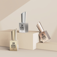 Flacon carré vide de 8 ml pour vernis à ongles, en verre, avec logo personnalisé, emballage cosmétique pour gel de base en caoutchouc avec pinceau