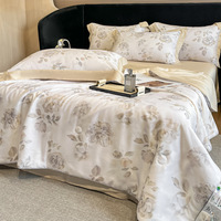 Parure de lit personnalisable en LYOCELL de luxe pour l'été, avec broderie florale, écologique, de haute qualité, housse de couette rafraîchissante
