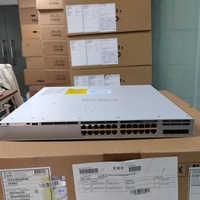 Switch Jaringan Gigabit Terkelola Seri 9300 C9300-24T-E dengan 24 Port Fungsi POE VLAN 10/100/1000Mbps Tersedia