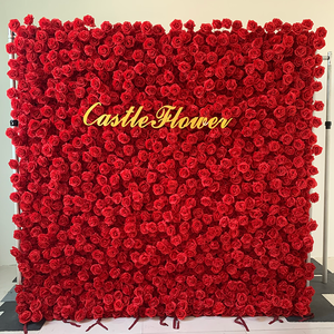 Искусственная стена из пампасной травы H-819, индивидуальный дизайн, скрученная, 8x8 футов, бело-бежевая, для декора свадеб и вечеринок - Product Image 5