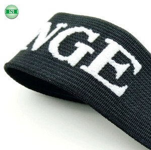 Tùy chỉnh logo của bạn tên thương hiệu dập nổi 3D logo ban nhạc đàn hồi Spandex băng cho quần áo - Product Image 2