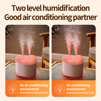 Humidificateur d'air ultrasonique à double pulvérisation silencieux en plastique 1200 ml, diffuseur de bureau USB à brume froide pour usage domestique, humidificateur H20