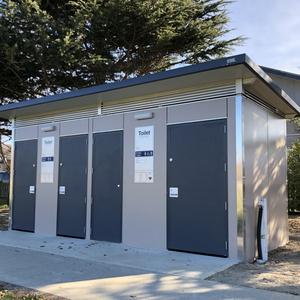 Cabine de douche et toilettes portables étanches sur mesure pour parcs urbains, zones de service, toilettes publiques préfabriquées en acier à nettoyage automatique – Fabricant - Product Image 1