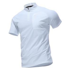 Groothandel op maat gemaakte half-rits shirt met opstaande kraag, multi-color, sneldrogend, ademend, korte mouwen, sporttop voor heren - Product Image 3