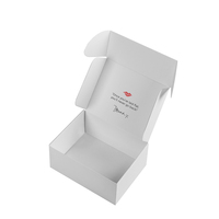 Boîtes d'expédition haut de gamme en carton ondulé auto-érectables pour baskets et vêtements, couleur personnalisée, gaufrage et pelliculage mat pour entreprises en ligne