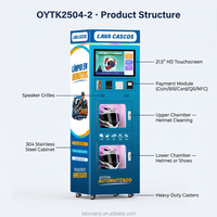 Machine de nettoyage à vapeur à double chambre OYTK2504-2 avec paiement NFC Nayax pour flotte de location de motos