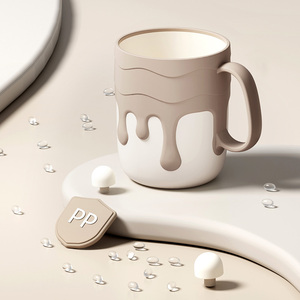 Taza de enjuague bucal con sabor a helado de crema de estilo minimalista, taza de cepillo de dientes de plástico económica y práctica <span class=keywords><strong>para</strong></span> uso familiar - Product Image 5
