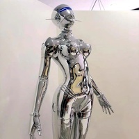 Figura de Héroes de Marvel, escultura de resina, estatua de Iron Man, escultura de fibra de vidrio, decoración, personaje de Anime, Robot Man Deco