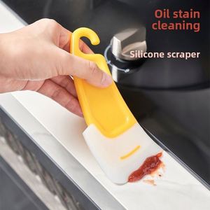 Spatule plate en silicone antiadhésive, grattoir pour casseroles et plats, outil de nettoyage pour comptoir de cuisine - Product Image 2