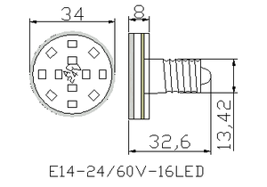 무역 보증 카보숑 <span class=keywords><strong>LED</strong></span> 24V 60V E10 E14 놀이공원 테마파크 34mm <span class=keywords><strong>LED</strong></span> 놀이터 포인트 조명 전구 (회전목마 장식용) - Product Image 6