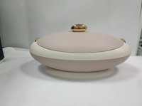 3L 4L 5L 6L Nordischer Stil Thermische Servierschale Isolierter Lebensmittelbehälter mit Metallgriff und Matter Oberfläche