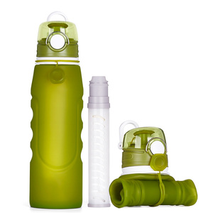 <span class=keywords><strong>Bouteille</strong></span> d'eau pliée pliable en gros Filtre à eau de gymnastique Pichets Bouteilles <span class=keywords><strong>Bouteille</strong></span> de filtre à eau - Product Image 2