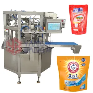 Beverage Stand Up Spout Pouch Filling Seal Capping Machines Liquid Laundry Detergent Sauce Automatic Premade Bag Packing Machine