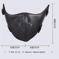 Masque anti-poussière personnalisé en cuir PU léger de style vintage, adapté à l'utilisation avec un casque de moto