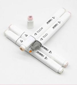 ปากกามาร์คเกอร์แอลกอฮอล์แบบถาวร รุ่น BV-SM02 24 สี แบบหัวคู่ สีพื้นฐาน/สีผิว ปลายไฟเบอร์/หัวกลม/หัวตัด  ตัวด้ามพลาสติก ไม่ลบได้ - Product Image 2