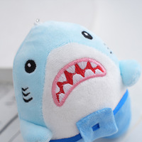 Peluche personnalisée en coton en forme de requin-anime adorable pour enfants et bébés avec porte-clés, vente en gros