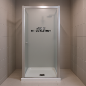 Puerta de Ducha Plateada Esmerilada de 35.8x74.8 Pulgadas con Marco, Vidrio Templado Deslizante, Diseño Minimalista - Product Image 2