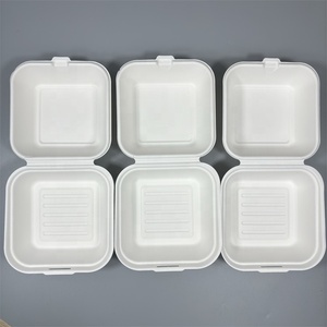 BonitoPak biodegradabile togo contenitore cibo usa e getta da portare via pranzo imballaggio polpa di bagassa cerniera hamburger scatola patatine da <span class=keywords><strong>asporto</strong></span> - Product Image 4