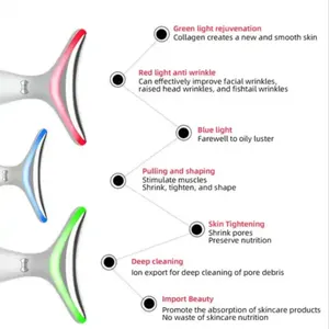 Novos produtos ferramenta de cuidados com a pele leve e compacto e portátil dispositivo de levantamento facial e pescoço luz vermelha máquina de rosto ems