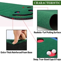 China Hersteller Fußform Indoor Golf Putting Mat für Übung & 3 Loch Golf Putting Carpet
