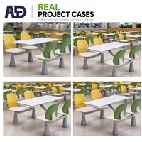 Table et chaise de salle à manger pour étudiants, couleur personnalisable, mobilier de cantine scolaire