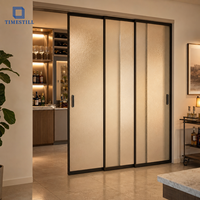 Portes coulissantes TIMESTILL OPK, portes coulissantes 6035 T5 en aluminium, séparateur de pièce intérieur, portes coulissantes pour cuisine, verre pour l'intimité