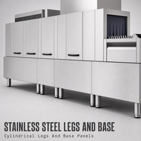Lave-vaisselle linéaire 9-12m en acier inoxydable, convoyeur, 2500-5000 services/heure, machine industrielle pour cantines et cuisines