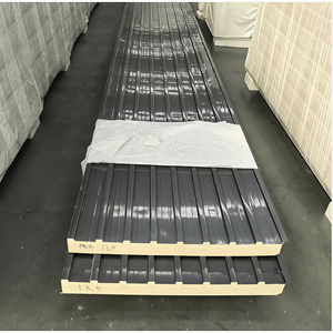 แผ่นฉนวนกันความร้อนโพลียูรีเทน <span class=keywords><strong>PU</strong></span> สำหรับหลังคาและผนังหนา 50 มม. แผ่นอลูมิเนียมคอมโพสิตสำหรับอาคารโครงสร้างเห<span class=keywords><strong>ล</strong></span>็ก - Product Image 1