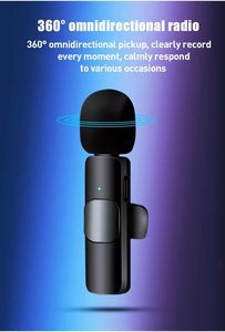 Micro sans fil K35 pour <span class=keywords><strong>YouTube</strong></span> Lapel Lavalier Mobile Mic Enregistrement vidéo Réduction du bruit Collier Mike Microphone - Product Image 3