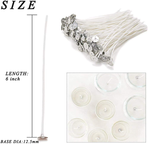 Mèches de <span class=keywords><strong>bougie</strong></span> en coton naturel pré-cirées, sans fumée, à languettes, <span class=keywords><strong>pour</strong></span> la fabrication de bougies - Vente en gros - Product Image 4