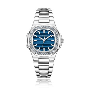 Reloj <span class=keywords><strong>de</strong></span> Pareja Duke Romántico para el Festival Qixi, Fase Lunar, Acero Inoxidable, Completamente Adornado con Diamantes, Mecánico Automático, para Regalo - Product Image 5