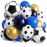 Ensemble de ballons en latex de football, ballons sportifs à l'effigie de stars du football, pour la décoration de fête d'anniversaire de garçons et d'enfants