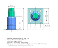 Pieds réglables en acier inoxydable 304, pieds de nivellement robustes pour machines industrielles, équipements, armoires, véhicules marins
