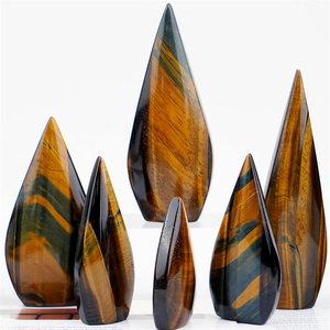 جودة عالية منحوتة يدويًا حجر مصقول أزرق النمر حجر عيون حر للبيع - Product Image 1