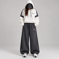Ensemble de sweat-shirts pour femmes sur mesure, style streetwear oversize, ensemble jogging deux pièces, fabricant de vêtements à étiquette privée OEM