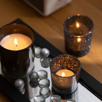 Coffret cadeau LANJO diffuseur de parfum et bougie parfumée avec plateau miroir, kit d'ambiance pour salon, chambre, hôtel