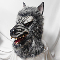 Masque de tête de loup effrayant Cyou Factory, accessoires de déguisement effrayants, accessoires de cosplay de loup-garou, accessoires de costume fantaisie pour Halloween