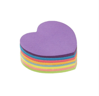 S3315 Bloc-Notes Coeur Style Mignon Coloré Notes Autocollantes Papier Bloc-Notes Autocollant Logo Personnalisé