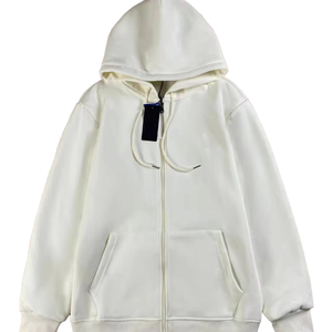 Sweat à capuche zippé en polaire respirant et à séchage rapide en nylon personnalisé, brodé, pour hommes, vêtements de sport - Product Image 1