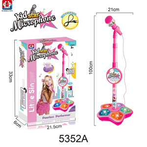 Microphone pour enfants avec support, karaoké, instrument de musique, jouet éducatif stimulant le cerveau, <span class=keywords><strong>cadeau</strong></span> d'anniversaire pour fille et garçon - Product Image 3
